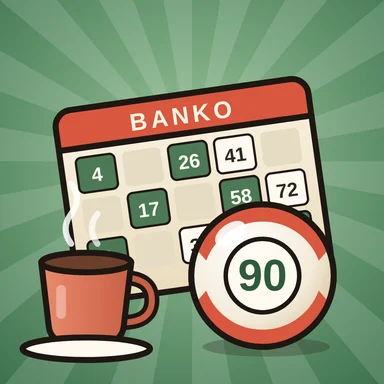 Ikon for Bankostua: bankobrett, bankokule og en kaffekopp